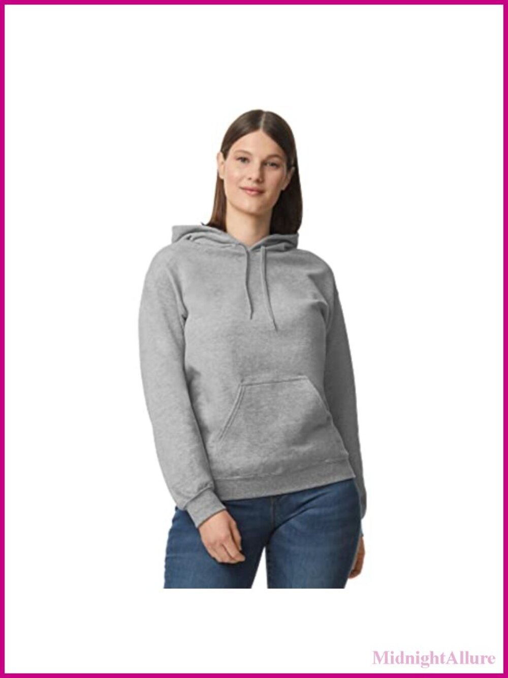 Softstyle Hoodie Sweatshirt Classic Fit Pullover Pouch Pocket